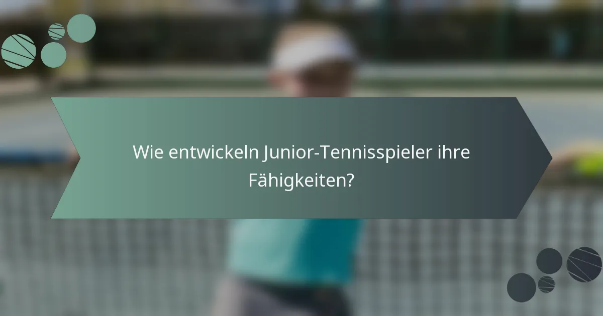 Wie entwickeln Junior-Tennisspieler ihre Fähigkeiten?